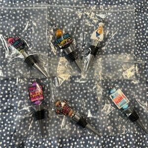 Colorful Wine Bottle Stoppers Set - Perfect Party Favors (set of 6)